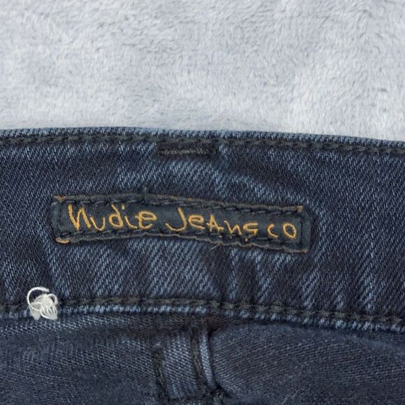 Nudie Jeans Co Jeans Size 27x30 Lean Dean Black Skies Denim Skinny 5 Pocket - Picture 8 of 14